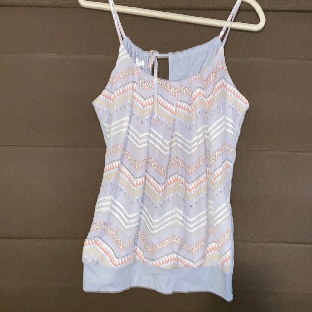 Multi colored spaghetti strap shirt